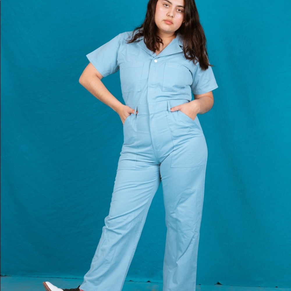 Big Bud Press Baby Blue Shortsleeve Jumpsuit S